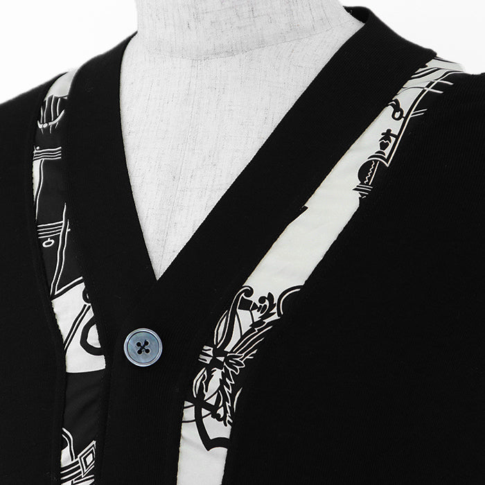 HERMES knit wool Black, Ivory S