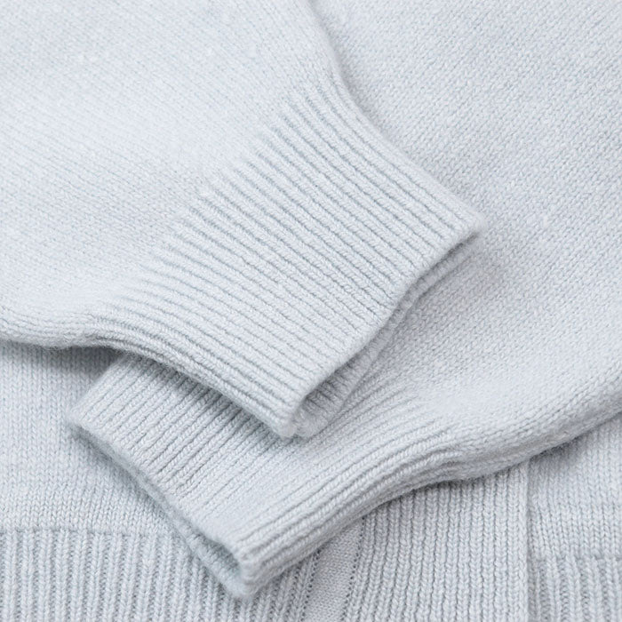 HERMES knit 68% wool, 29% cashmere [separate fabric] 100% silk Sac blue Women 38 Used Authentic