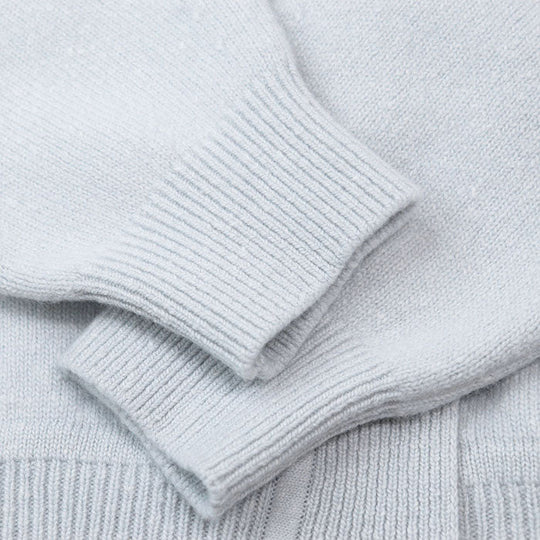 HERMES knit 68% wool, 29% cashmere [separate fabric] 100% silk Sac blue Women 38 Used Authentic
