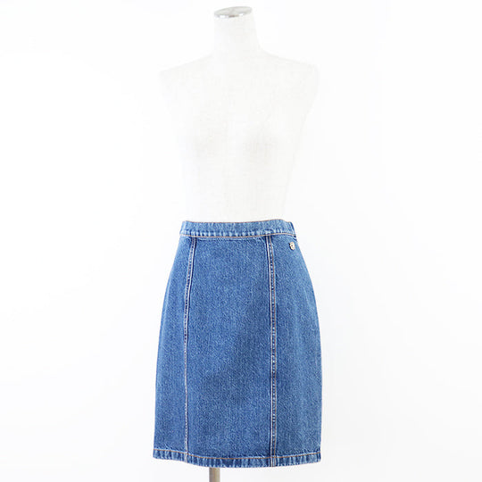 CHANEL skirt P73756 cotton Indigo 38
