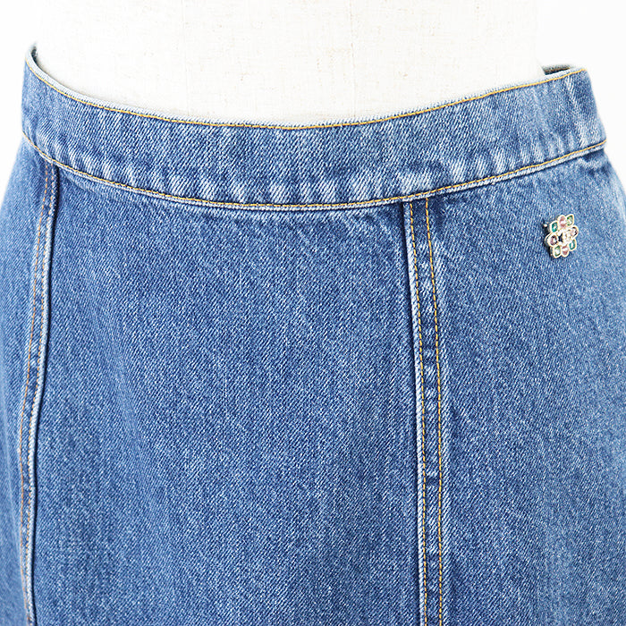 CHANEL skirt P73756 cotton Indigo 38
