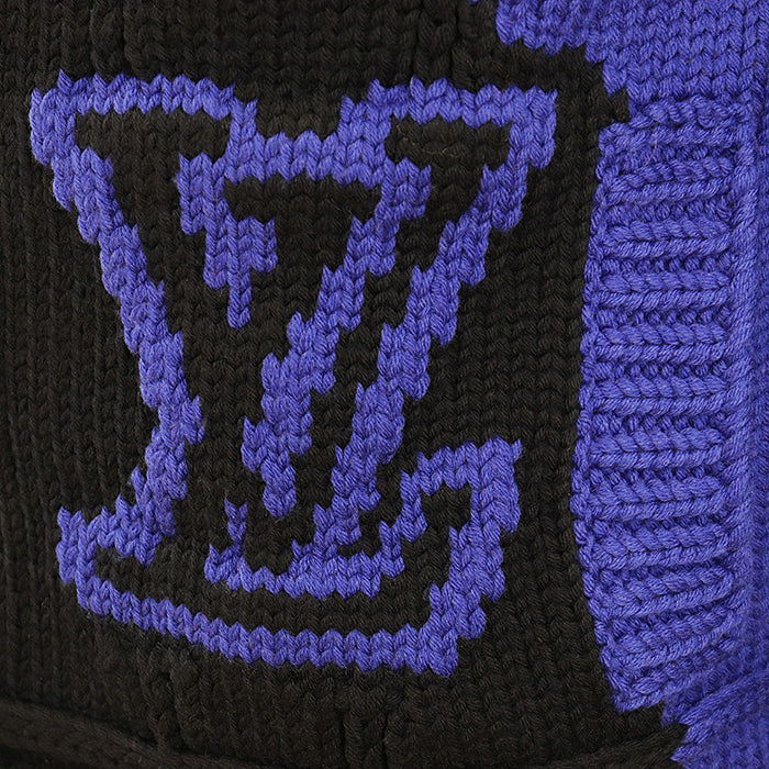 LOUIS VUITTON knit RM202M UTF HJN06W 100% wool Navy, Blue mens S Used Authentic