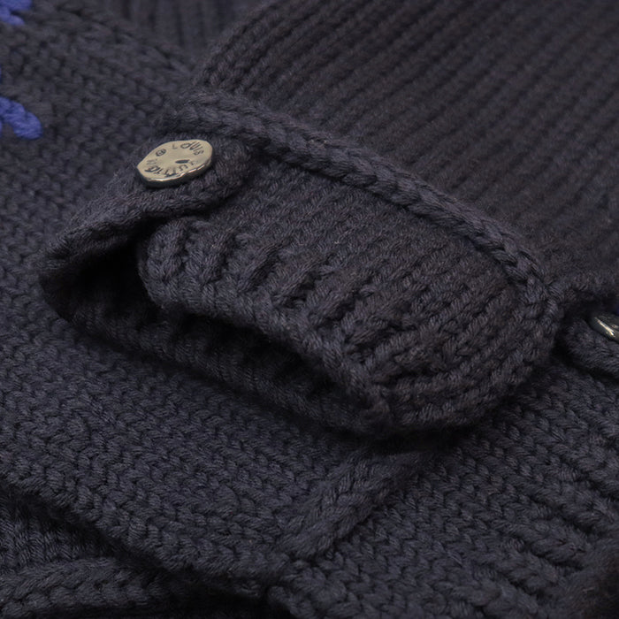 LOUIS VUITTON knit RM202M UTF HJN06W 100% wool Navy, Blue mens S Used Authentic