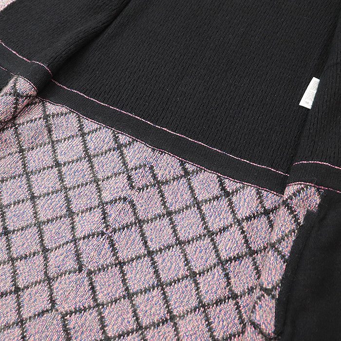 CHANEL one piece [Outer material] 50% silk, 40% cashmere Black pink Women 36 Used Authentic