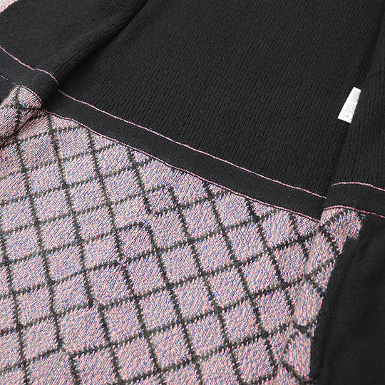 CHANEL one piece [Outer material] 50% silk, 40% cashmere Black pink Women 36 Used Authentic
