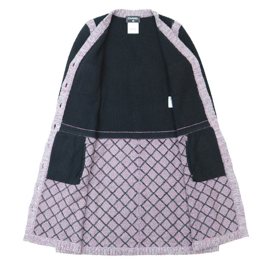 CHANEL one piece [Outer material] 50% silk, 40% cashmere Black pink Women 36 Used Authentic