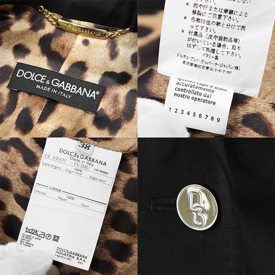 DOLCE&GABBANA Other outerwear [Outer material] 100% wool [Lining] 100% rayon black Women 38 Used Authentic