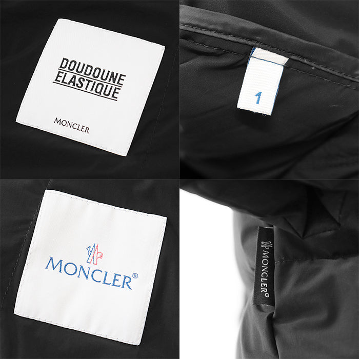 MONCLER coat 68% nylon, 32% polyurethane [Filling] 90% down, 10% feather black Women 1 Used Authentic