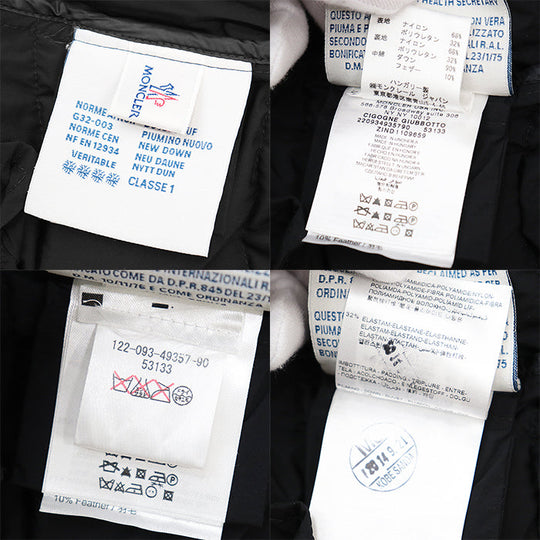 MONCLER coat 68% nylon, 32% polyurethane [Filling] 90% down, 10% feather black Women 1 Used Authentic
