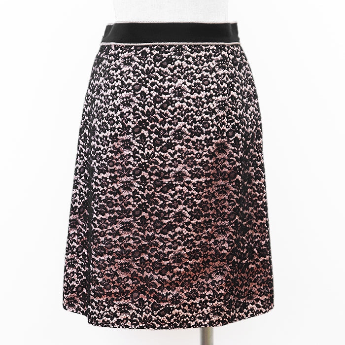GUCCI skirt 415347 [Outer material] 48% rayon, 39% cotton [Lining] 91% silk, 9% polyurethane Pink, Black Women 40 Used Authentic