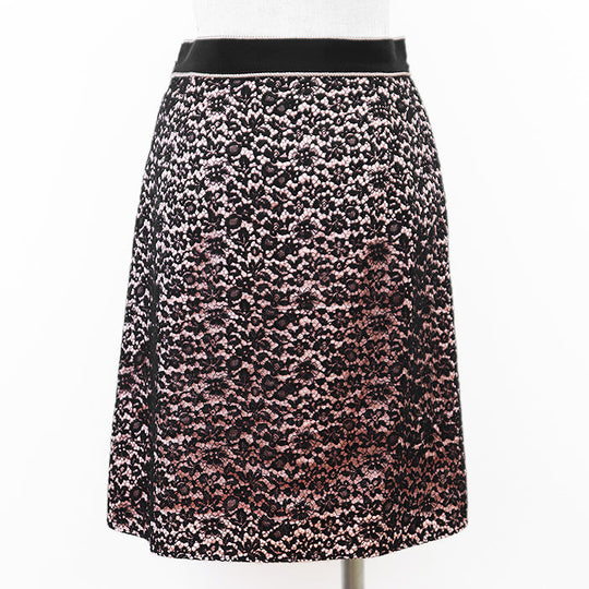 GUCCI skirt 415347 [Outer material] 48% rayon, 39% cotton [Lining] 91% silk, 9% polyurethane Pink, Black Women 40 Used Authentic