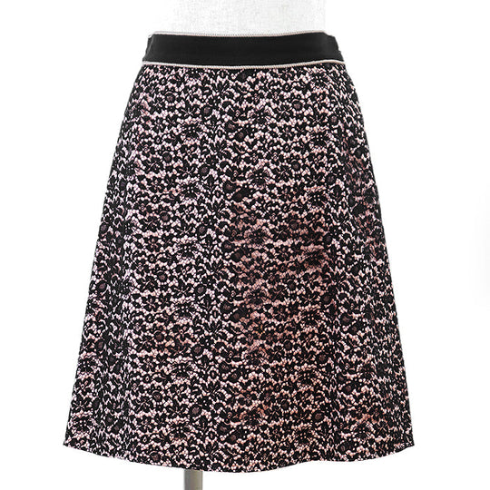 GUCCI skirt 415347 [Outer material] 48% rayon, 39% cotton [Lining] 91% silk, 9% polyurethane Pink, Black Women 40 Used Authentic