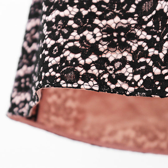 GUCCI skirt 415347 [Outer material] 48% rayon, 39% cotton [Lining] 91% silk, 9% polyurethane Pink, Black Women 40 Used Authentic