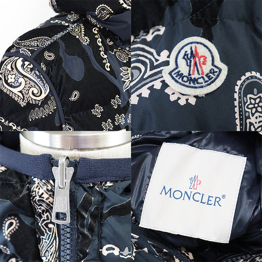 MONCLER Down jacket 68950 [Outer material] 100% nylon [Lining] 100% polyester [Filling] 90% down, 10% feather Navy mens 1 Used Authentic