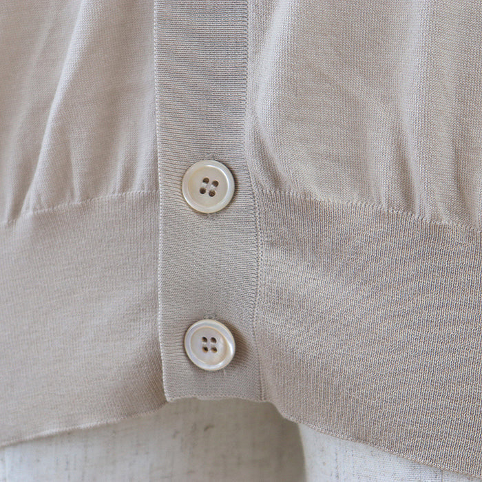 PRADA cardigan [Outer material] 100% virgin wool beige mens 52 Used Authentic