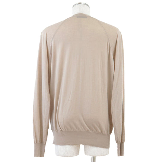 PRADA cardigan [Outer material] 100% virgin wool beige mens 52 Used Authentic