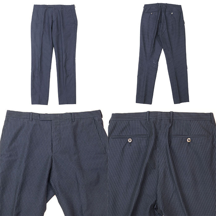 GUCCI suit [Outer material] 65% cotton, 35% mohair [Lining] 100% viscose Navy 21GCFE mens Used Authentic