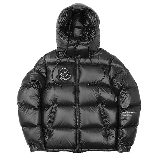 MONCLER GENIUS Down jacket 53A0E 100% nylon [Filling] 90% down, 10% feather black mens 1 Used Authentic