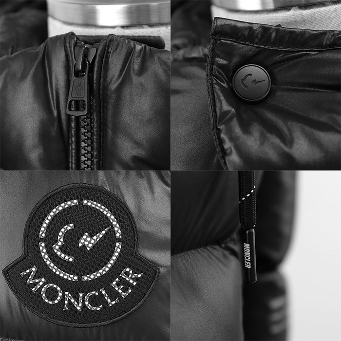 MONCLER GENIUS Down jacket 53A0E 100% nylon [Filling] 90% down, 10% feather black mens 1 Used Authentic