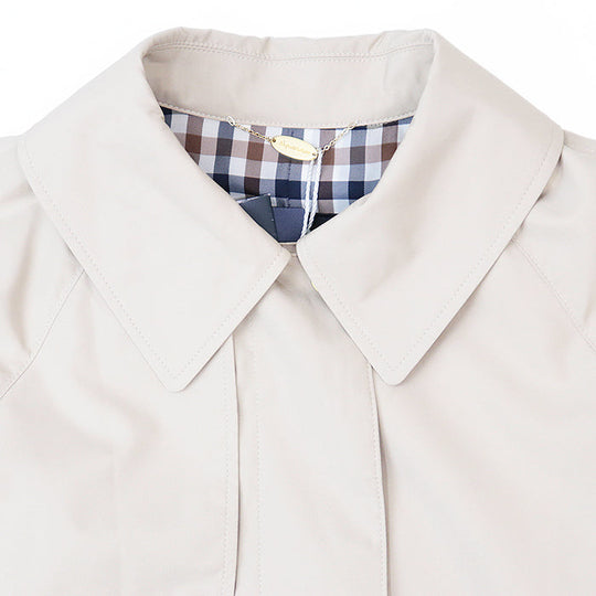 Aquascutum coat 5004250131-83 polyester beige Women 8 Used Authentic