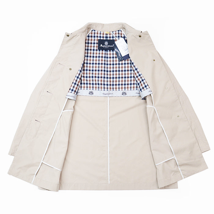 Aquascutum coat 5004250131-83 polyester beige Women 8 Used Authentic