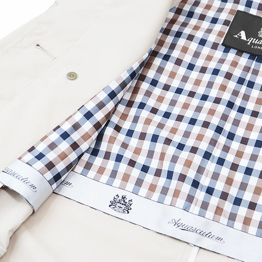 Aquascutum coat 5004250131-83 polyester beige Women 8 Used Authentic