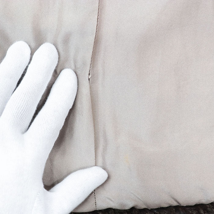 CHANEL skirt [Outer fabric] 42% silk, 19% nylon [Lining] 100% silk [Other fabric] 100% rabbit Burgundy Khaki Women 38 Used Authentic