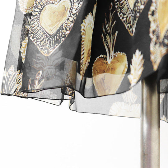 DOLCE&GABBANA one piece [Outer material] 100% silk [Lining] 94% silk, 6% spandex Black gold Women 36 Used Authentic