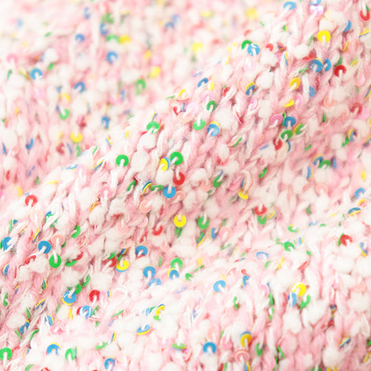 CHANEL knit Vinylon Cotton Pink multicolor 36