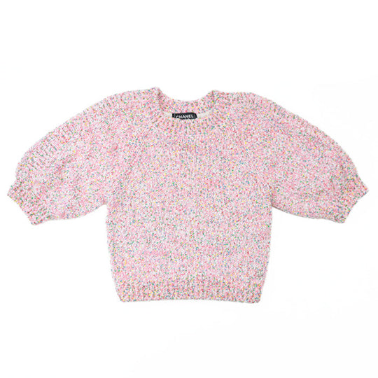 CHANEL knit Vinylon Cotton Pink multicolor 36