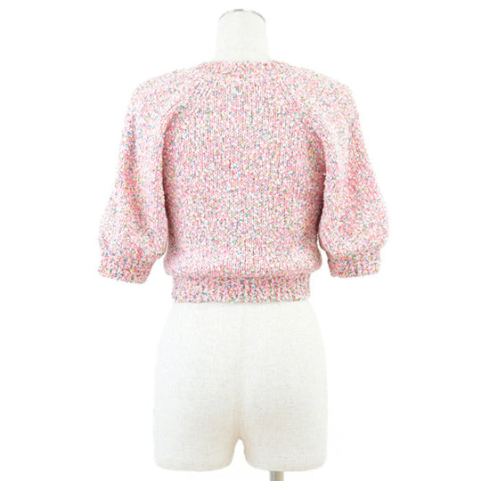 CHANEL knit Vinylon Cotton Pink multicolor 36