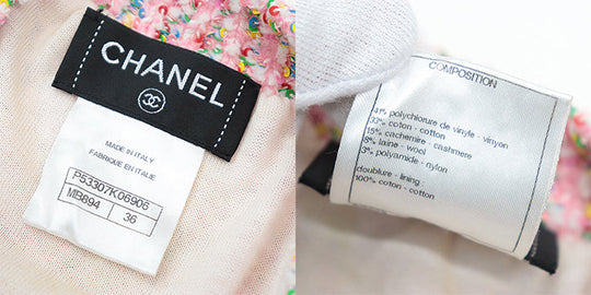 CHANEL knit Vinylon Cotton Pink multicolor 36