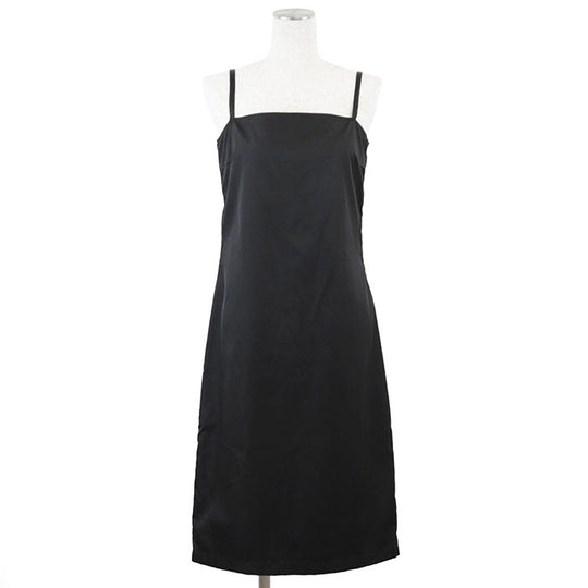 PRADA one piece 100% polyamide [Leather part] 100% calf leather black 230602 Women 40 Used Authentic