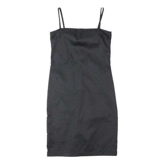 PRADA one piece 100% polyamide [Leather part] 100% calf leather black 230602 Women 40 Used Authentic