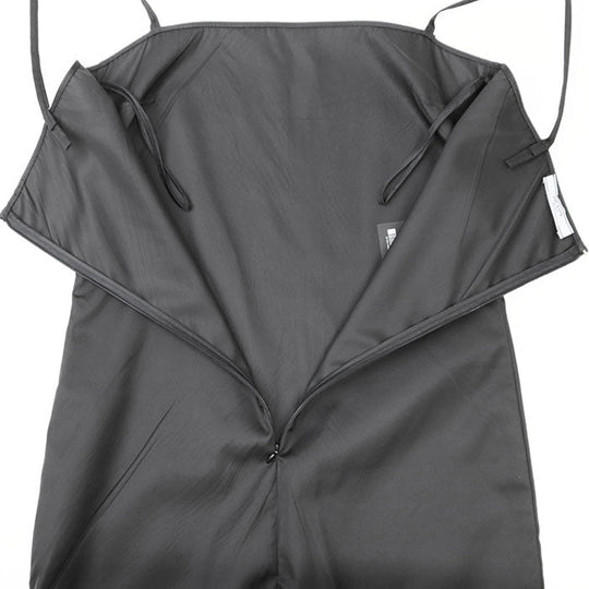 PRADA one piece 100% polyamide [Leather part] 100% calf leather black 230602 Women 40 Used Authentic