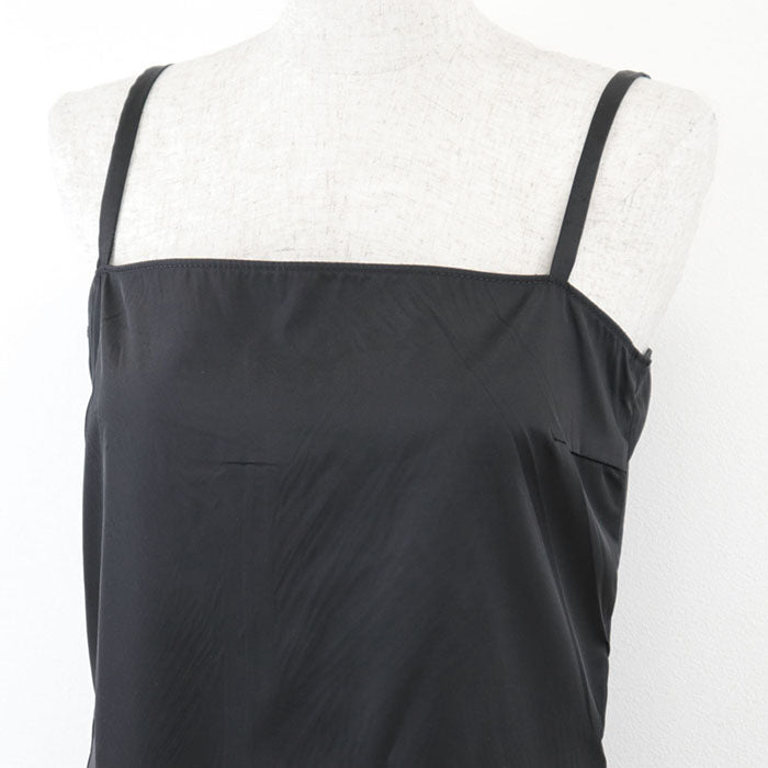 PRADA one piece 100% polyamide [Leather part] 100% calf leather black 230602 Women 40 Used Authentic