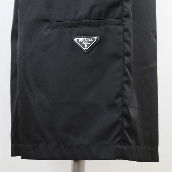 PRADA one piece 100% polyamide [Leather part] 100% calf leather black 230602 Women 40 Used Authentic