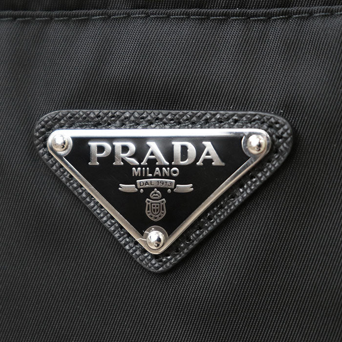 PRADA one piece 100% polyamide [Leather part] 100% calf leather black 230602 Women 40 Used Authentic