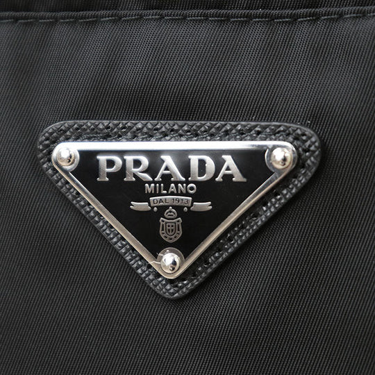 PRADA one piece 100% polyamide [Leather part] 100% calf leather black 230602 Women 40 Used Authentic
