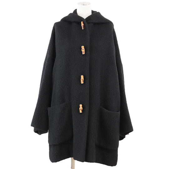 GUCCI coat [Outer material] 100% alpaca [Lining] 100% cupra black Women 42 Used Authentic