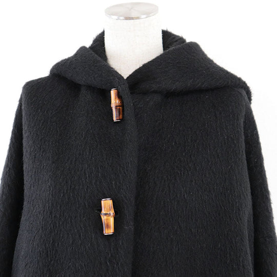 GUCCI coat [Outer material] 100% alpaca [Lining] 100% cupra black Women 42 Used Authentic