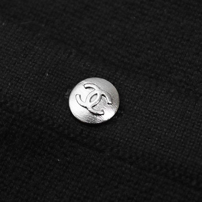 CHANEL one piece [Outer material] 100% cashmere black Women 36 Used Authentic