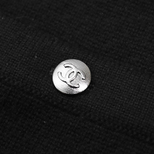 CHANEL one piece [Outer material] 100% cashmere black Women 36 Used Authentic
