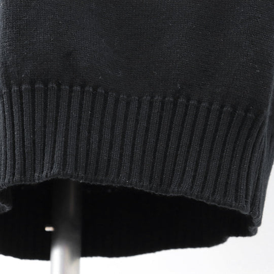 CHANEL one piece [Outer material] 100% cashmere black Women 36 Used Authentic