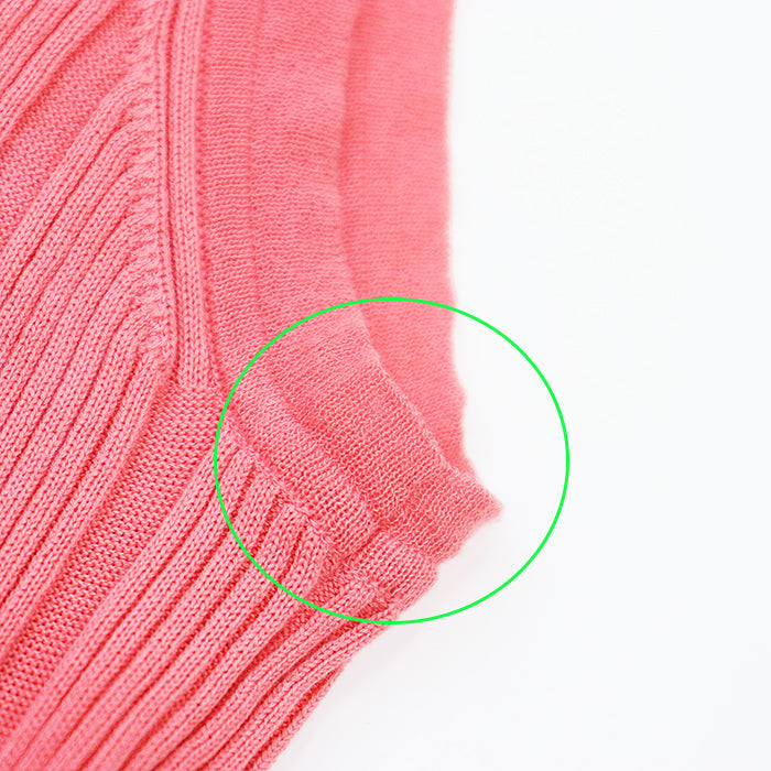 CHANEL knit 07P P30448 98% cotton, 2% polyamide salmon pink Women 44 Used Authentic