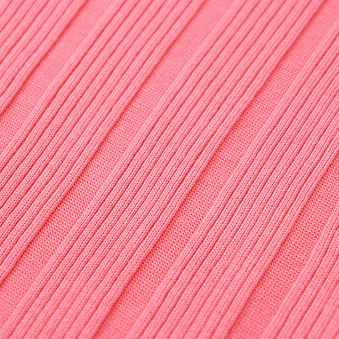 CHANEL knit 07P P30448 98% cotton, 2% polyamide salmon pink Women 44 Used Authentic