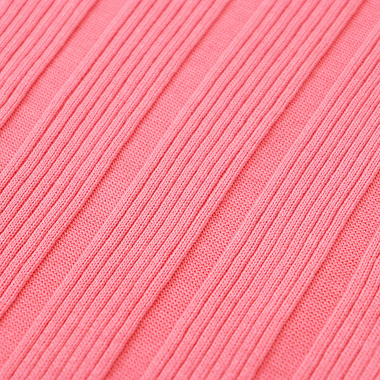CHANEL knit 07P P30448 98% cotton, 2% polyamide salmon pink Women 44 Used Authentic