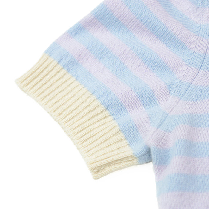 CHANEL knit [Outer material] 100% cashmere Pink blue beige Women 38 Used Authentic