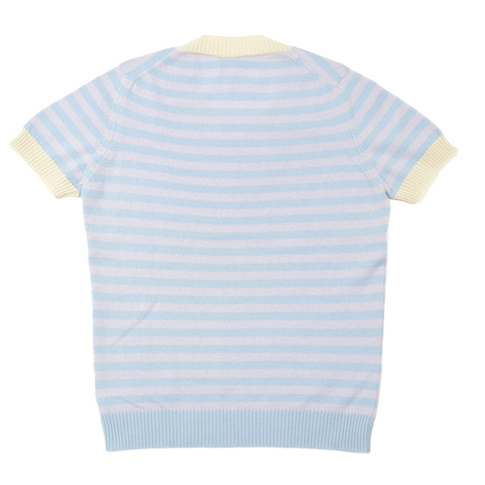 CHANEL knit [Outer material] 100% cashmere Pink blue beige Women 38 Used Authentic