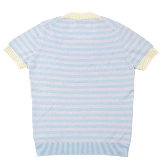 CHANEL knit [Outer material] 100% cashmere Pink blue beige Women 38 Used Authentic